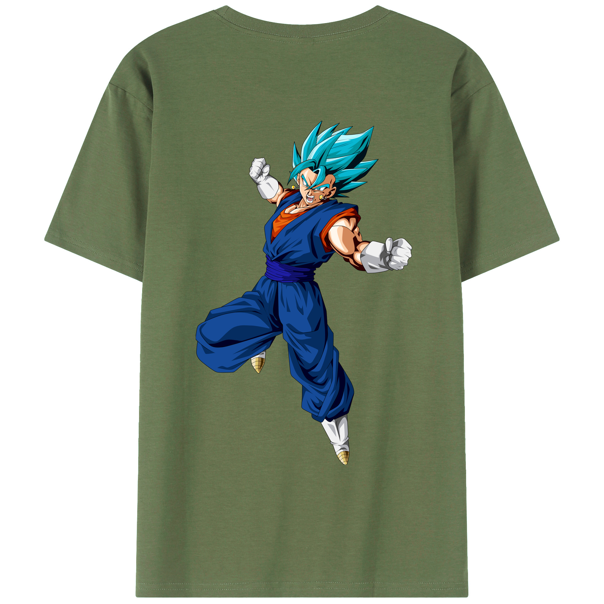 （画像用） ドラゴンボール ベジット DRAGON BALL Vegetto 綿100％ メンズ半袖Tシャツ（バックプリント） 通気性